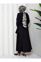 Women's Hijab Two-Piece Set – Modern Set with Belted Top & Long Skirt - 5