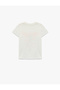 Girl'S Ecru Cotton T-Shirt - 2