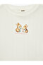 Baby Girl'S Ecru Printed T-Shirt - 3
