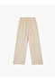 Women'S Brown Stripe Teenage Trousers