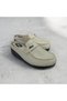 Women's Beige Stitched Closed-Toe Anti-Heel Spur Gel Sole Slippers - 4