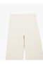 Women'S Ecru Wide Leg Trousers - 3