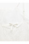 Women'S White Strappy Broderie Dress - 6