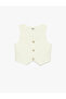 Girl'S White Sleeveless Vest