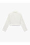 Women's Crop Tweed Jacket - 4