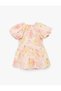 Baby Girl'S Yellow Design Cotton Floral Dress - 2