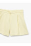Girl'S Yellow Tweed Mini Shorts - 3