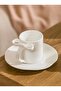 LCW HOME White Bow Tie Printed Porcelain Coffee Cup Set for 2 People 90 Ml - 2
