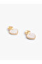 Women'S White Heart Earrings - 2