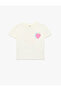 Baby Girl'S Ecru Back Strawberry Printed T-Shirt