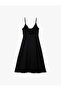 Women'S Black Strappy Midi Dress