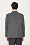 Gray Herringbone Patterned Blazer Jacket - 4