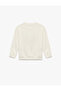 Baby Girl'S Ecru Bow Printed Sweatshirt - 2