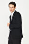 Black Lightly Patterned Blazer Jacket - 7