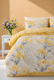 Yellow Floral Patterned Double Duvet Cover Set – Modern Floral Series