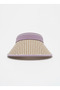 Lilac Houndstooth Patterned Visor Adjustable Visor Hat - 5