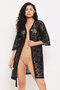 Chic Basic Sheer Robe in Black - Lace - 2