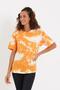 Women's Tie-dye Washable Oversize T-shirt Orange - 3