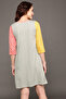 Graphic Print Colourblocked Long Sleep Tee in Grey - 100% Cotton - 3