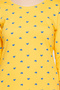 Heart Print Short Nighty in Yellow - 100% Cotton - 4
