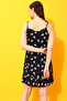 Pretty Florals Short Night Dress in Navy - Rayon - 4