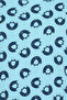 Monster Emoji Print Short Night Dress in Sky Blue - 100% Cotton - 5