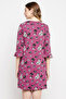 Sheep Print Short Nighty in Mauve - 100% Cotton - 5