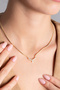 Waterway Model Princess Baguette Stone Necklace / Gold - 3