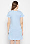 Banana Print Short Night Dress in Baby Blue - 100% Cotton - 4