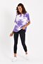 Women's Batik Washed Oversize T-shirt Purple - 2