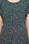 Animal Print Long Sleep Tee in Green - Rayon - 6