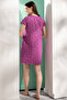 Owl Print Button Me Up Short Nightdress in Purple - 100% Cotton - 4
