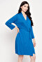 Chic Basic Robe in Cobalt Blue - Viscose - 3
