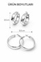 Loop Women's White Color Steel Thick Hoop Earrings - 3