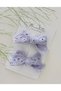 Girl's 2-Piece Scallop Lace Bow Clip Hairpin – 3-10 Years Old School Hairpin, Handmade Hair Accessory