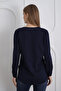 Women's (Slim) V-Neck Long Sleeve Slit Blouse - 4