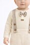 Baby Boy Holiday Set, Suspender Pants, Long Sleeve Bodysuit, Hat Outfit - 3