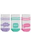 Motto 3-Piece Booties Socks for Girls 2-12 Years - Standard 12-13 Years