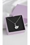 White Stone Swan Necklace Steel - 2