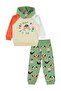 Hooded Hat and Teddy Bear Print Tracksuit Set for 2-5 Years - Khaki 2-3 Years - 2