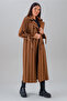Women's Chize Patterned Trench Coat Oversize - 4