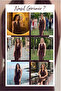 Women's Accessory Detailed Collar Slit Midi Dress Brown, Black - 8