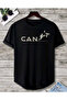 Can'T Printed Oval Skirt Crew Neck Unisex Short Sleeve Combed Cotton Tshirt
