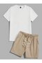 Men's Ukiyo-E Japanese Tournament Printed T-Shirt and Shorts Bottom Top Set - 2