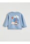 Blue Printed Baby Boy Sweatshirt and Sweatpants Set (S6) - 4