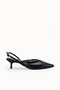Vesper Gioia Women's Open Back Thin Heeled Shoes 00124397 Black Rustic - 7