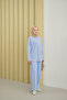 Women's Trouser Suit Light Blue - 7