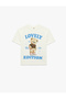 Teddy Bear Printed Ecru Girl's T-Shirt 6Skg10410Ak - 3