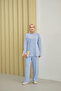 Women's Trouser Suit Light Blue - 6