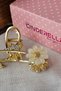 Elegant Women's Daisy Flower Hair Clip 10cm Metal Gold - Stylish Gift Daisy Hair Clip - 3